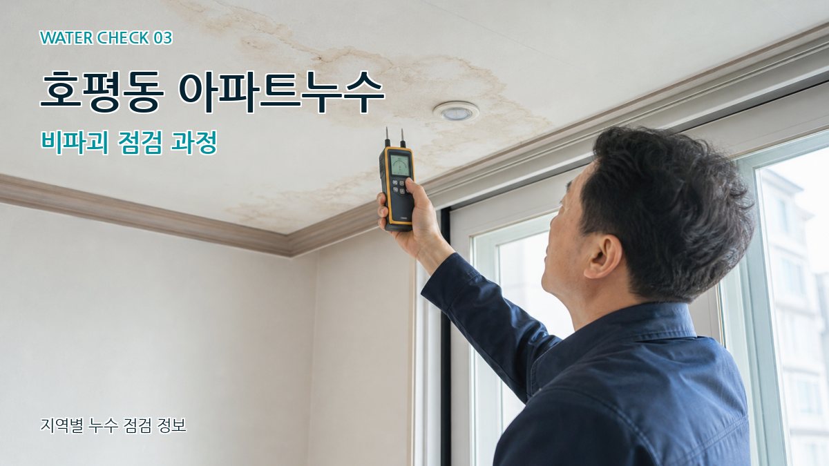 호평동 천장누수 누수탐지 이미지