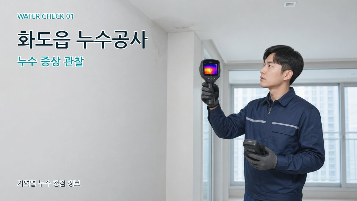 화도읍 아파트누수 누수탐지 이미지