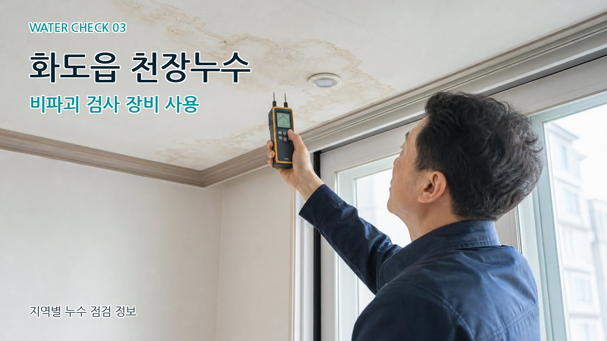 화도읍 천장누수 누수탐지 이미지