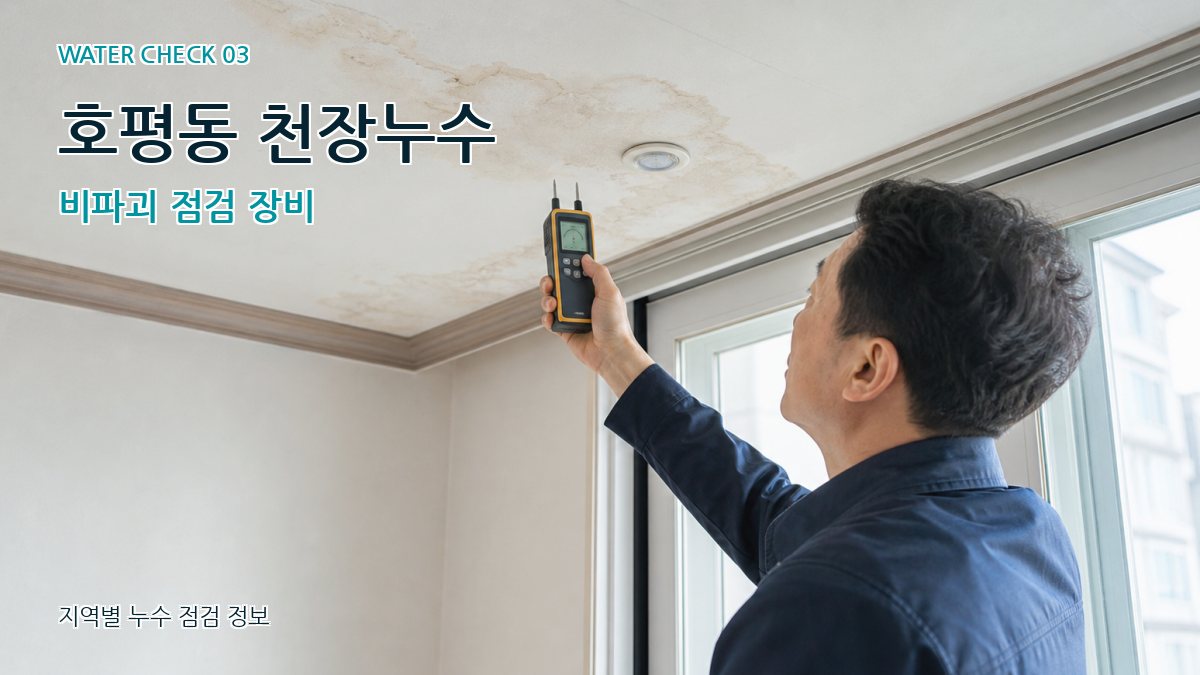 호평동 천장누수 누수탐지 이미지