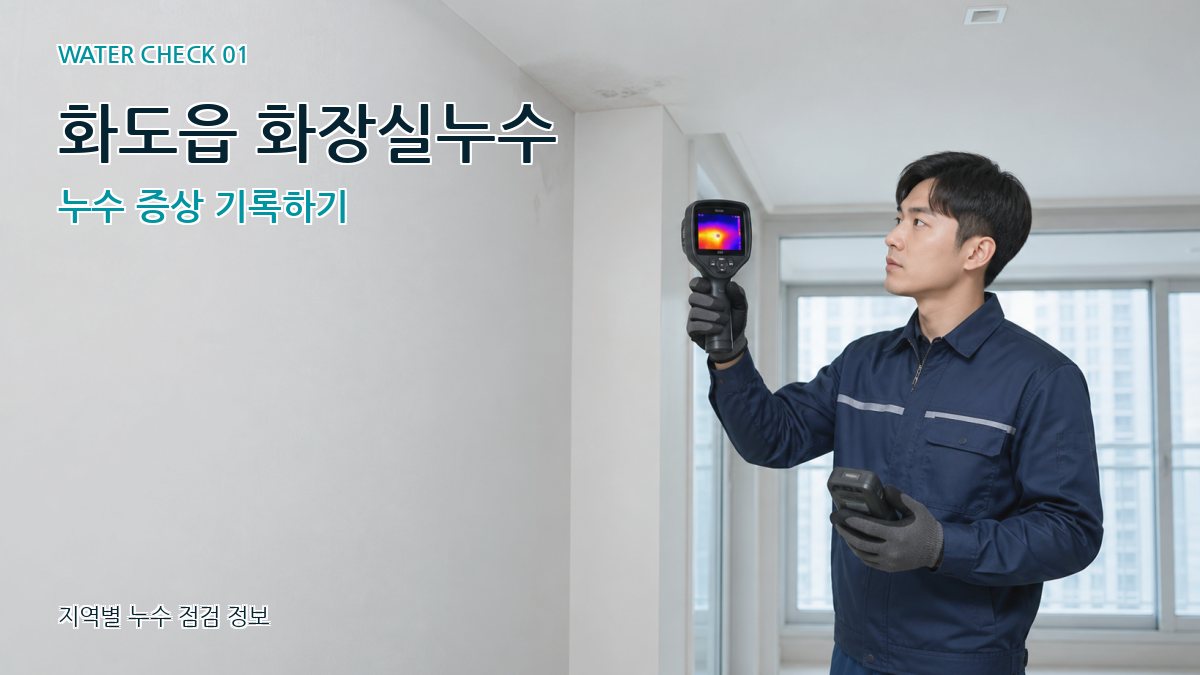 화도읍 아파트누수 누수탐지 이미지